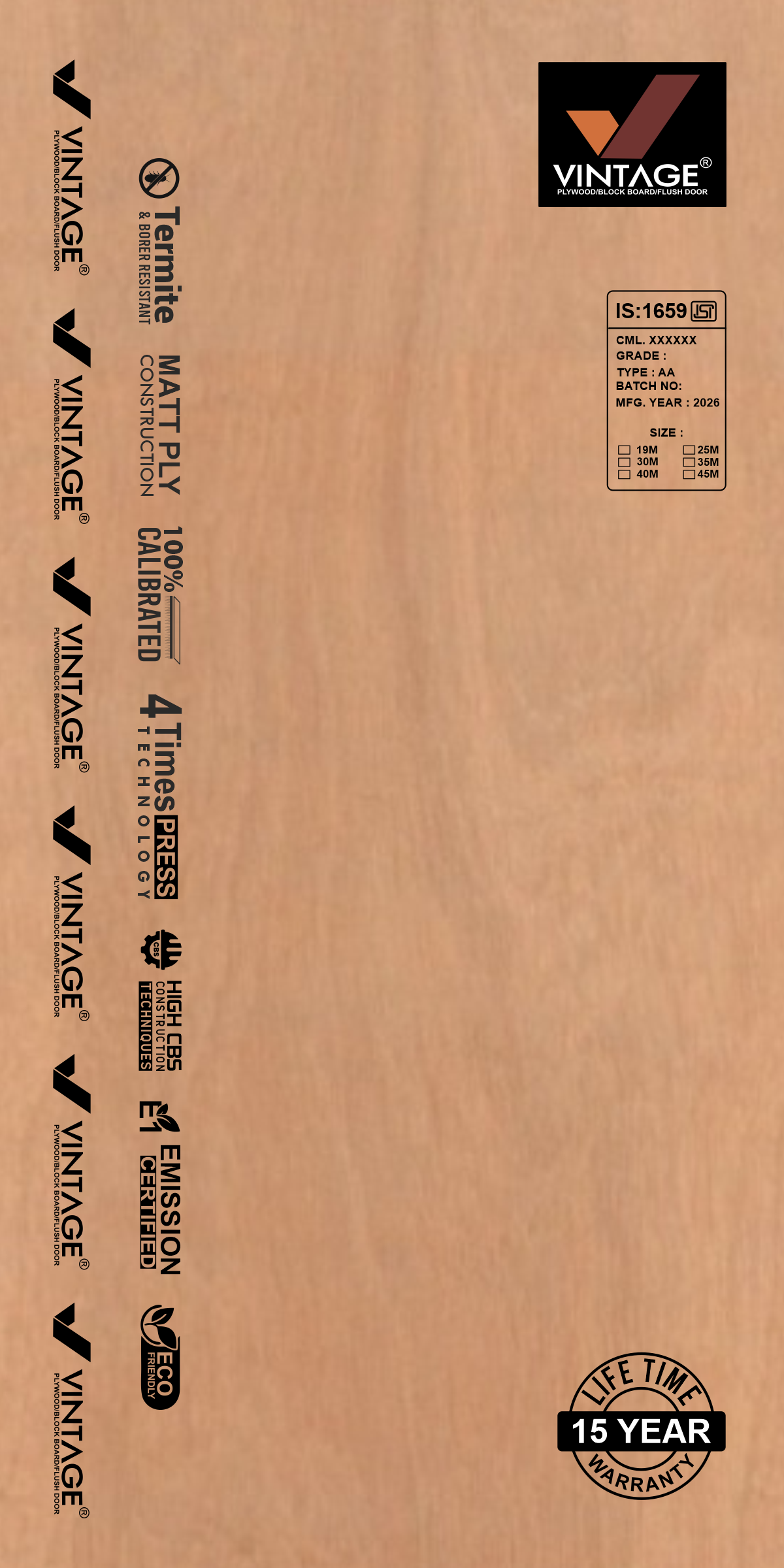 Pine Blockboard Detail